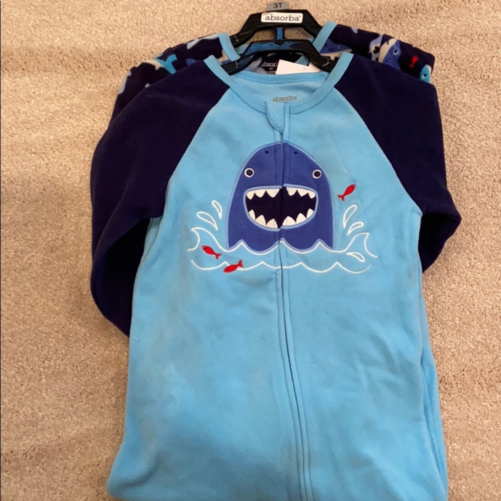 2 pack Adorable toddler footie pajamas